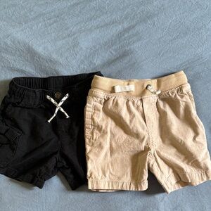 Cat & Jack Black and Beige Pull-OnBoys Shorts 2T